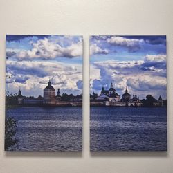 Set Of 2 Digital Print Canvas 