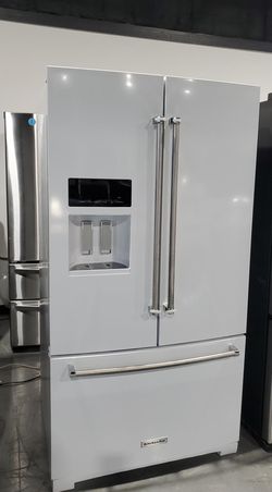 KitchenAid 3 Door White Refrigerator Fridge
