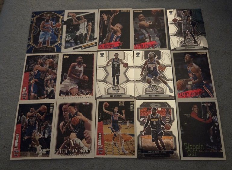 Lot of 15 Brooklyn Nets MBA Basketball Cards