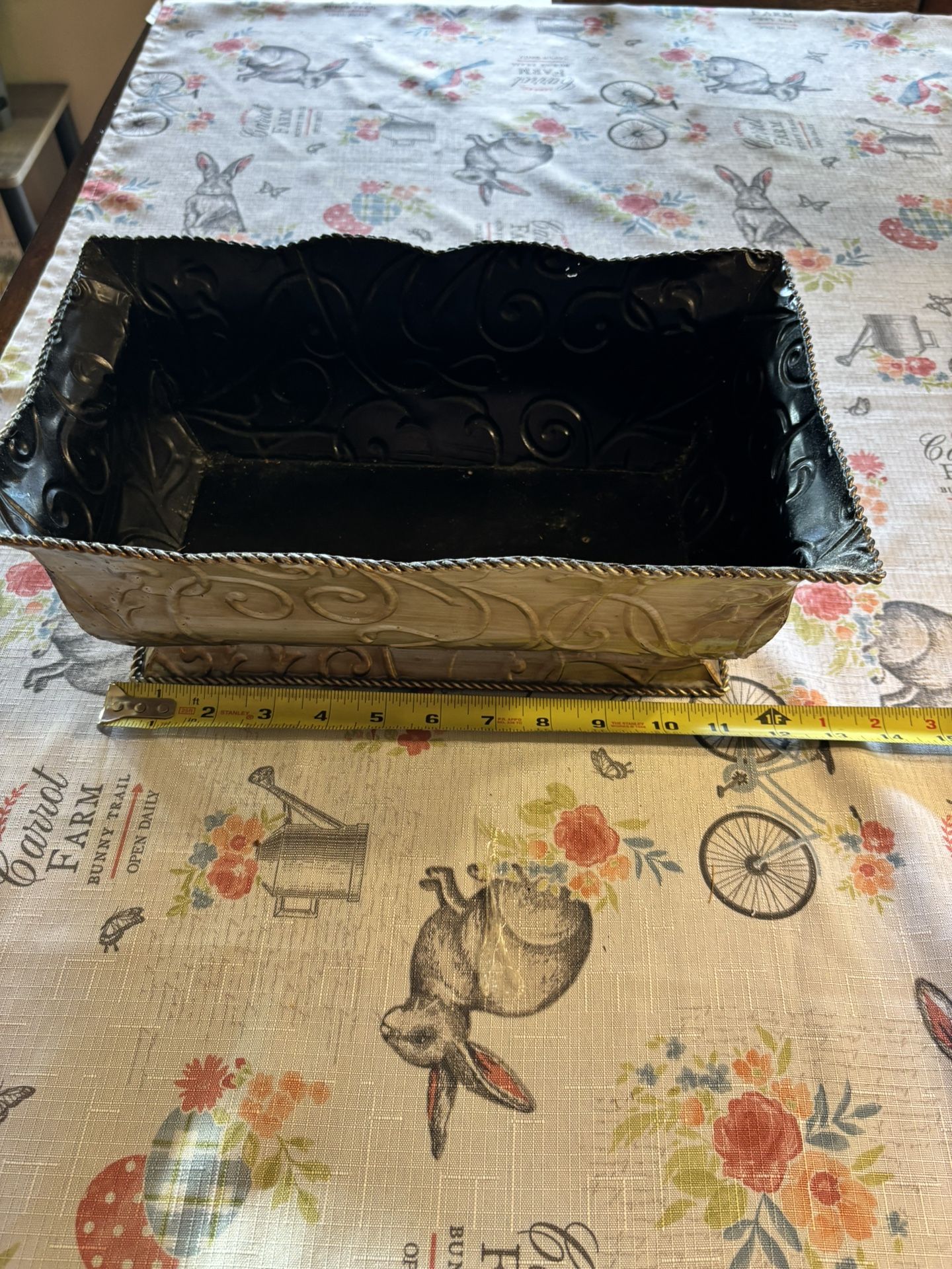 Vintage metal planter