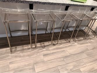 acrylic  CB2 Clear acrylic barstools set of 6
