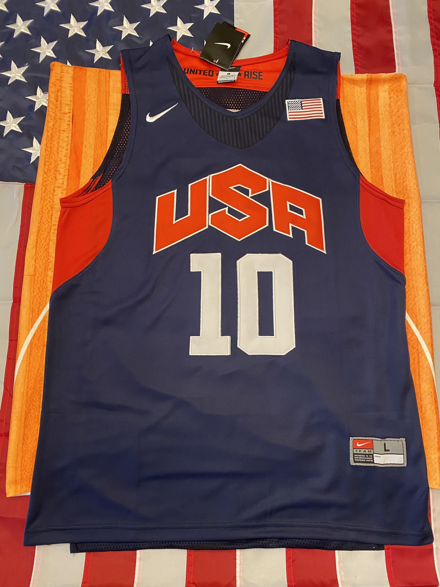 Kobe Bryant Nike Dream Team USA Away Olympic #10 Basketball Jersey 2XL
