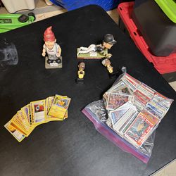 Sports cards, figures and pokeman cards