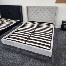 Bed Frame Full Size Gray New 
