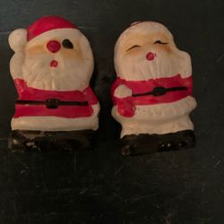 Vintage Ceramic Christmas Salted Pepper Shakers