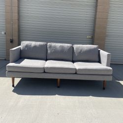 *Free Delivery* Modern Gray West Elm Couch Sofa 3 Seater