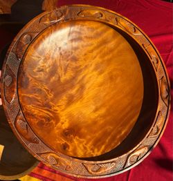 Collectible Masterpiece from New Zealand Artist Clive Wignall "Indigenous Kauri Wood Bowl"