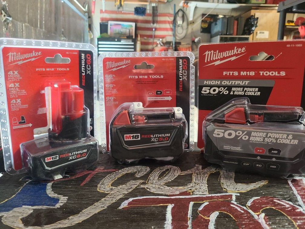 Milwaukee FORGE M18 Batteries.