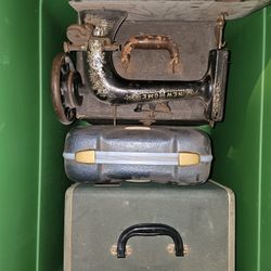 Large lot of Antique Projectors & a sewing machine
