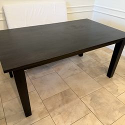 Crate & Barrel Basque 65" Charcoal Grey Wood Rectangular Dining Table