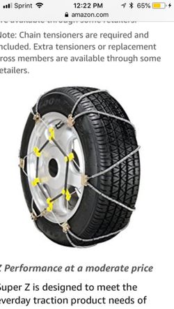 BRAND NEW - NEVER OPENED - Super Z Snow Chains / Snow Cables SZ335