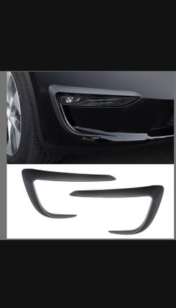 Matte Carbon Fiber Fog Light Bezel Trim 2019- 2024 TESLA Model Y