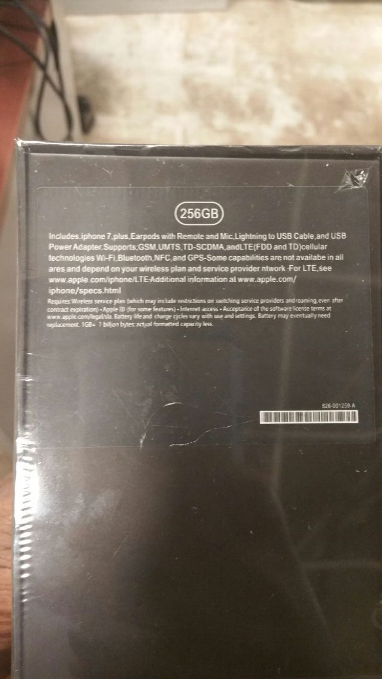 iPhone 7 plus Sealed Apple Unlocked Jet Black