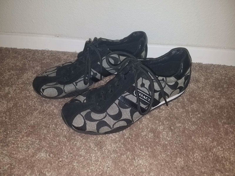 Authentic black coach shoes