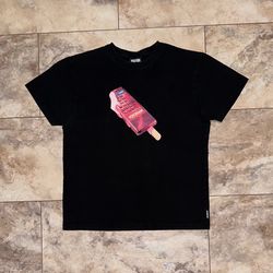 ICECREAM Cable Television S/S Tee Black Graphic T-Shirt Size Large