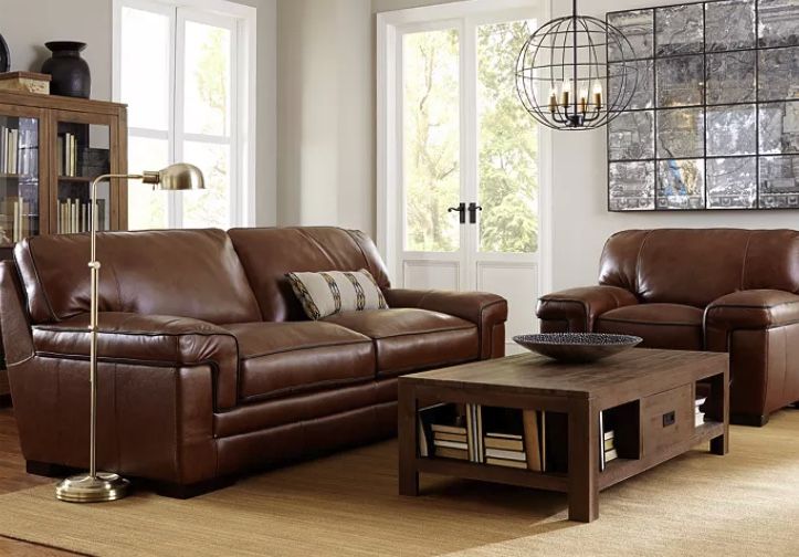 Macy's Myars Leather Furniture Set