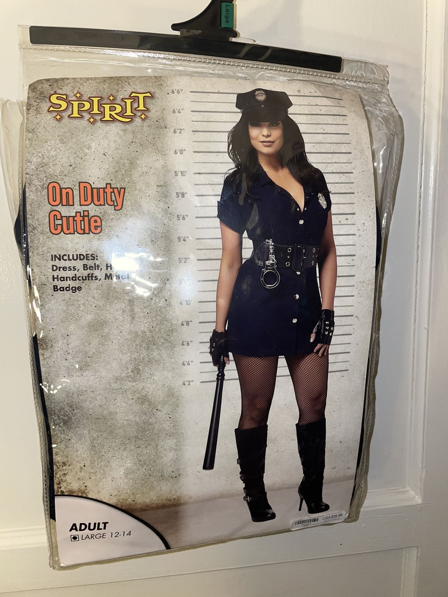Sexy Cop Costume Spirit Halloween L