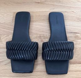Open Edit Black Sandals 7.5 New