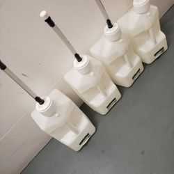 (4)5galTuff-jugs For Hydraulic Oil,  Antifreeze , Thinner Etc, Etc. 