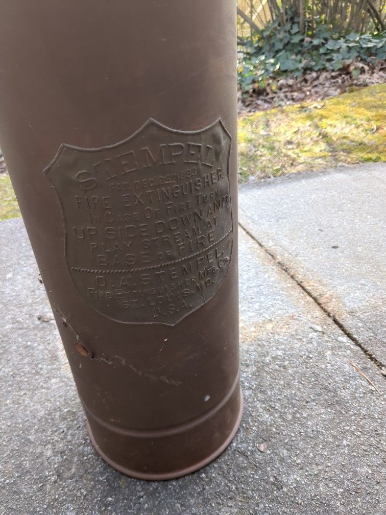 Antique Copper Fire Extinguisher