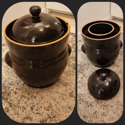 Ceramic Pot to pickle pickles & courcraut.  H 1.5 F×W 8"