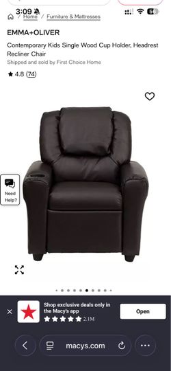 Kids recliner chair