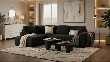 Uptown Black Sectional 🥳😋🌹❤️🥰😍🔥☀️
