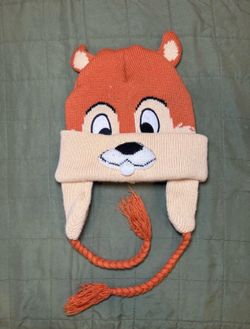 DISNEY PARKS CHIP ORANGE BEANIE