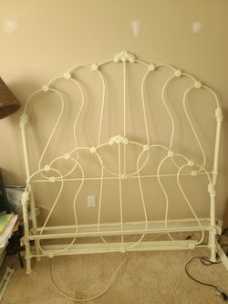 Brass Beds of Virginia queen iron bed whit