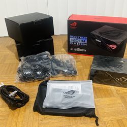 NEW Open Box ASUS Rog Thor 1200 Certified 1200W Fully Modular RGB Power Supply with LiveDash Oled Panel