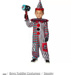 2t Halloween Clown Costume