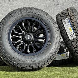NEW 18” Black Wheels Toyota Tundra Rims and 275/65R18 Tires 5x150 Sequoia Land Cruiser Lexus LX 5 Lug 4X4 Falken TPMS