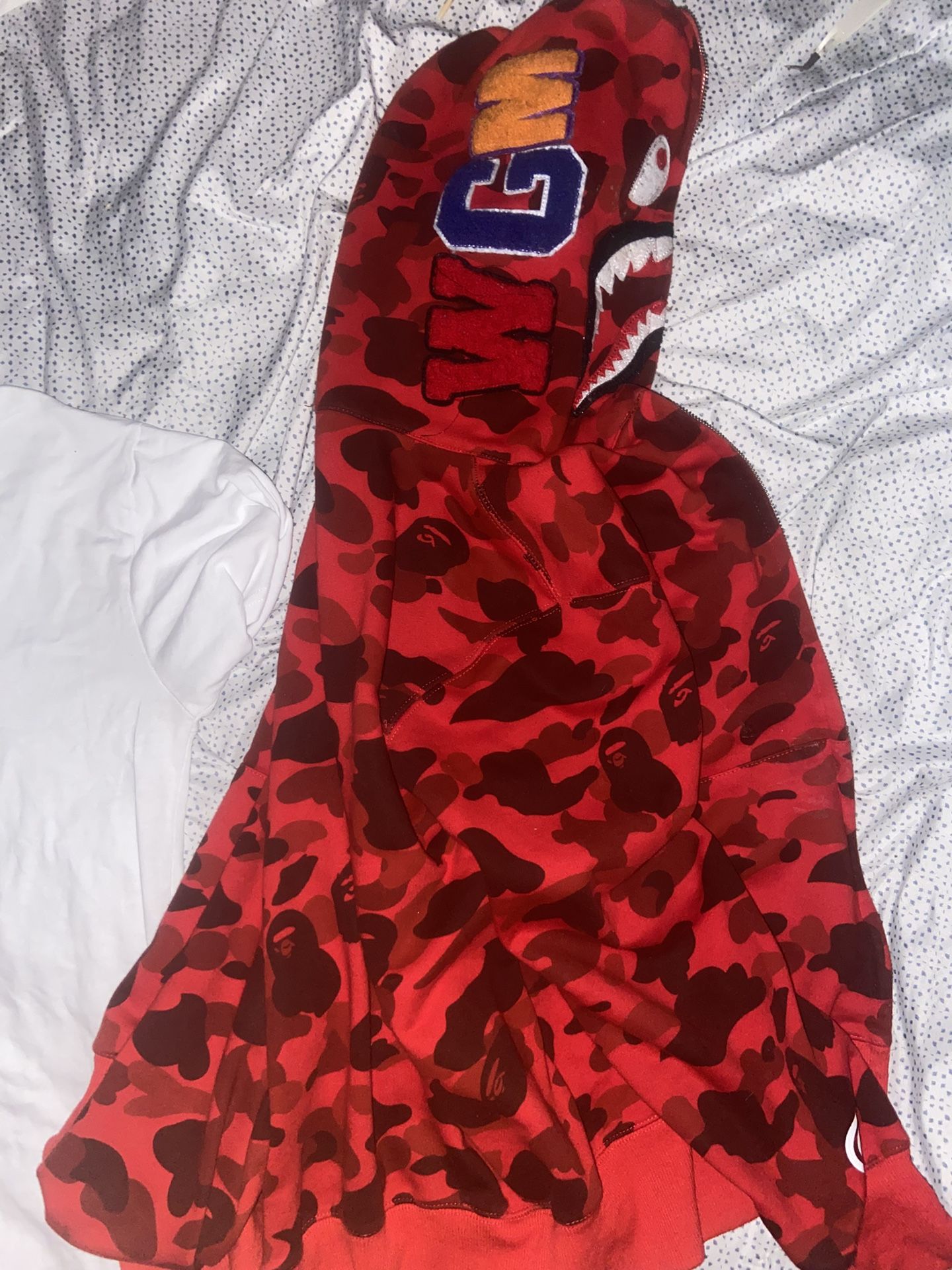 Bape Hoodie Size M, Bape Shirt Size L