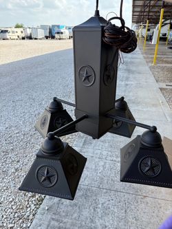 Lonestar Metal 4 light chandelier (one of a kind)