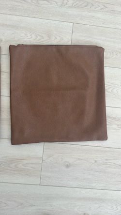 2 Faux Leather Pillow Covers