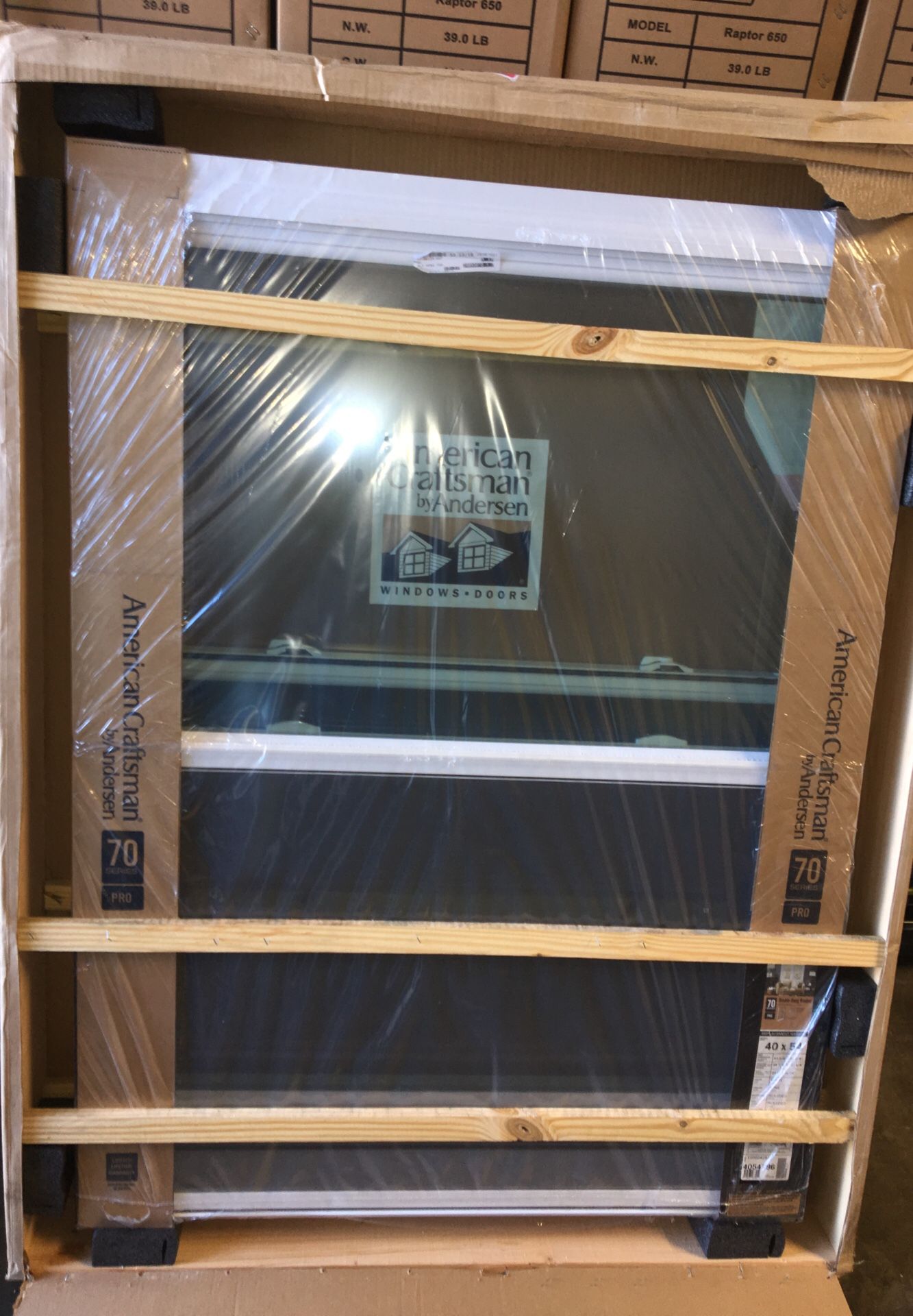 American Craftsman 39.75 in. x 53.25 in. 70 Series Pro Double Hung White Vinyl Window with Buck Frame