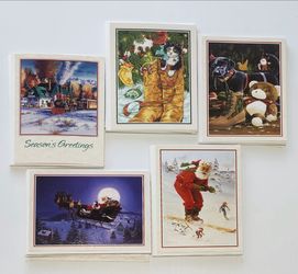 Christmas cards (10 pcs, 2 of each)