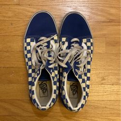 Blue Checkered Vans Size 11 Men’s