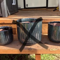 Amazon Green/blue Ceramic Pot Set 
