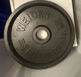 2 Black Weider 33 lb plates $1 Per Pound 