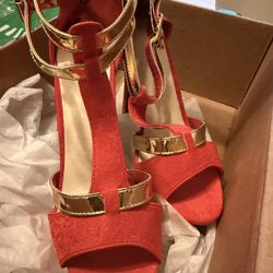 Red and Gold Heels 
