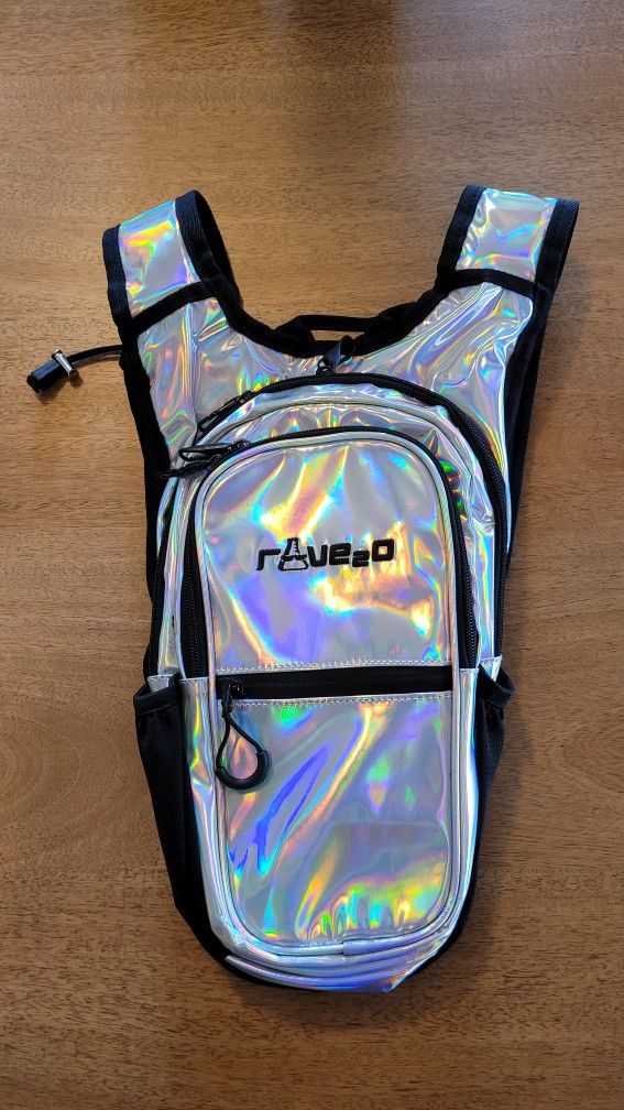 Anti Theft Rave Hydration Backpack - 1.5L Insulated Water Backpack for Raves, Festivals, Hiking, Run