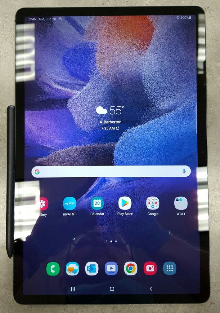 AT&T Samsung Galaxy Tab S7 FE 5G 64gb Black Android Smart Tablet