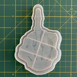 Skeleton Middle Finger Bird Tray Silicone Mold