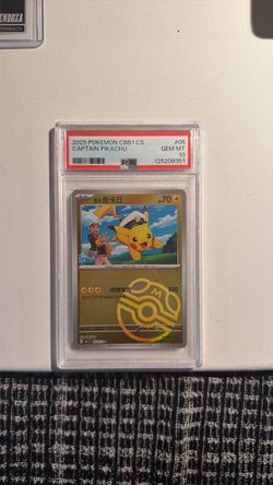 PSA 10 Captain Pikachu 2025 Pokemon CBB1 CS #05