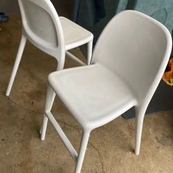 Set Of 2 White Ikea Junior URBAN Chairs 