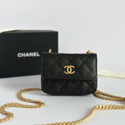 chanel mini bag。 black new small bag 