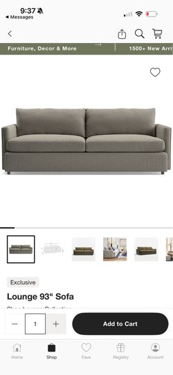 Crate & Barrel Couch/Ottoman