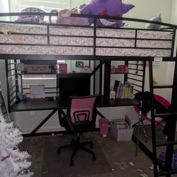 Bunk bed Desk Combo (Full Mattress Not Included)
