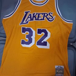 Magic Johnson Los Angeles Lakers Mitchell & Ness 84/85 Hardwood Classics XL Gold